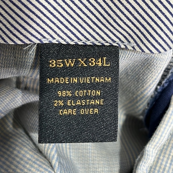 Jos A Bank Reserve Men's Size 35 x 34 Pants Blue Measure 35 x 32 Tailored Fit - Picture 5 of 16